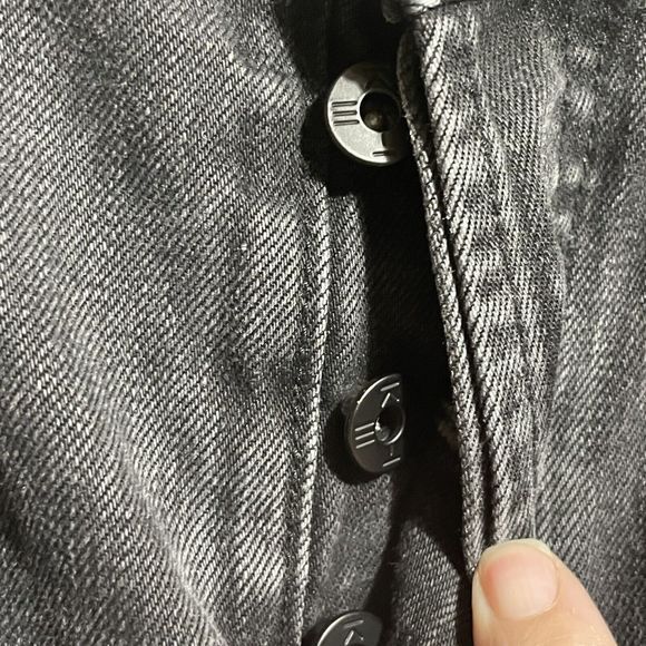 Kite Jeans Men's 34 Button Fly Black Zipper Leg Denim Grunge Distressed - Picture 12 of 16